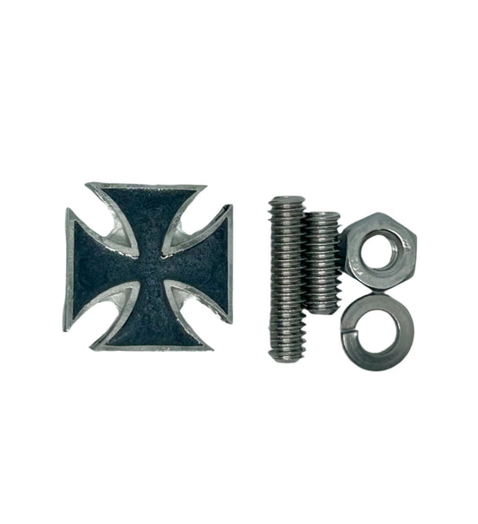 Maltese cross license plate bolts