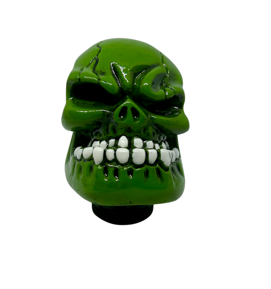 Green or Silver Skull Stick Shift Knob - Skull Shifter knob - Custom skull shift knob