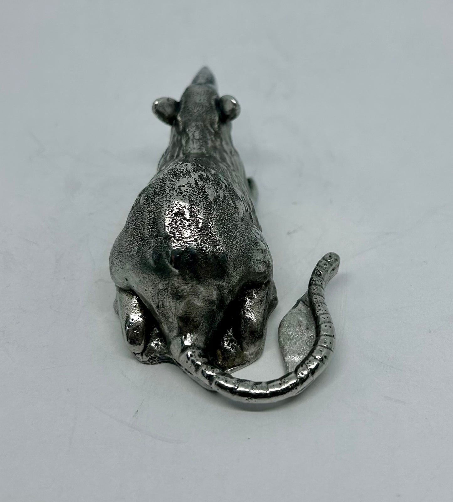 Rat hood ornament - Rat Rod sculpture - Pewter Rat  - Rat Rod accessory -