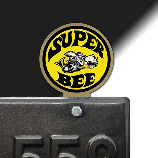 Super Bee license plate topper - Dodge Super Bee Hot Rod plate topper