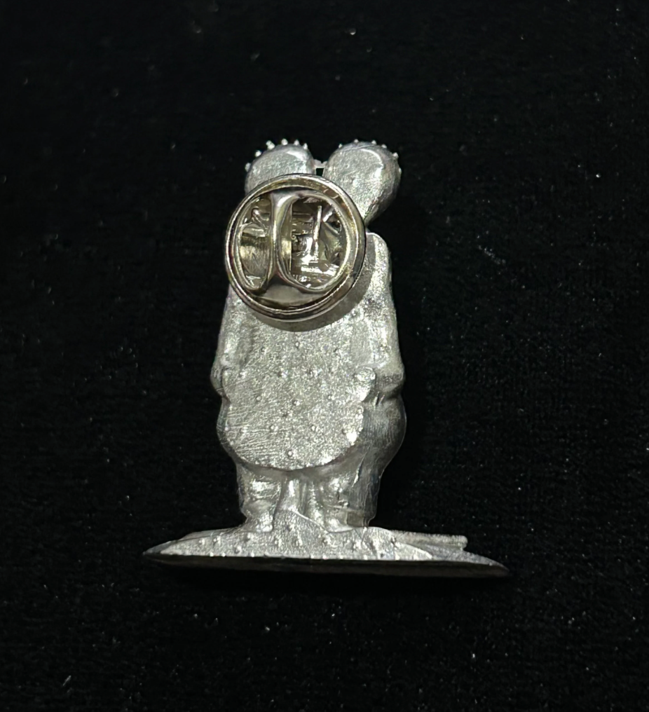 Rat Fink solid pewter lapel pin - Rare and unique Big Daddy Ed Roth collectible pin badge. Rat Fink pin