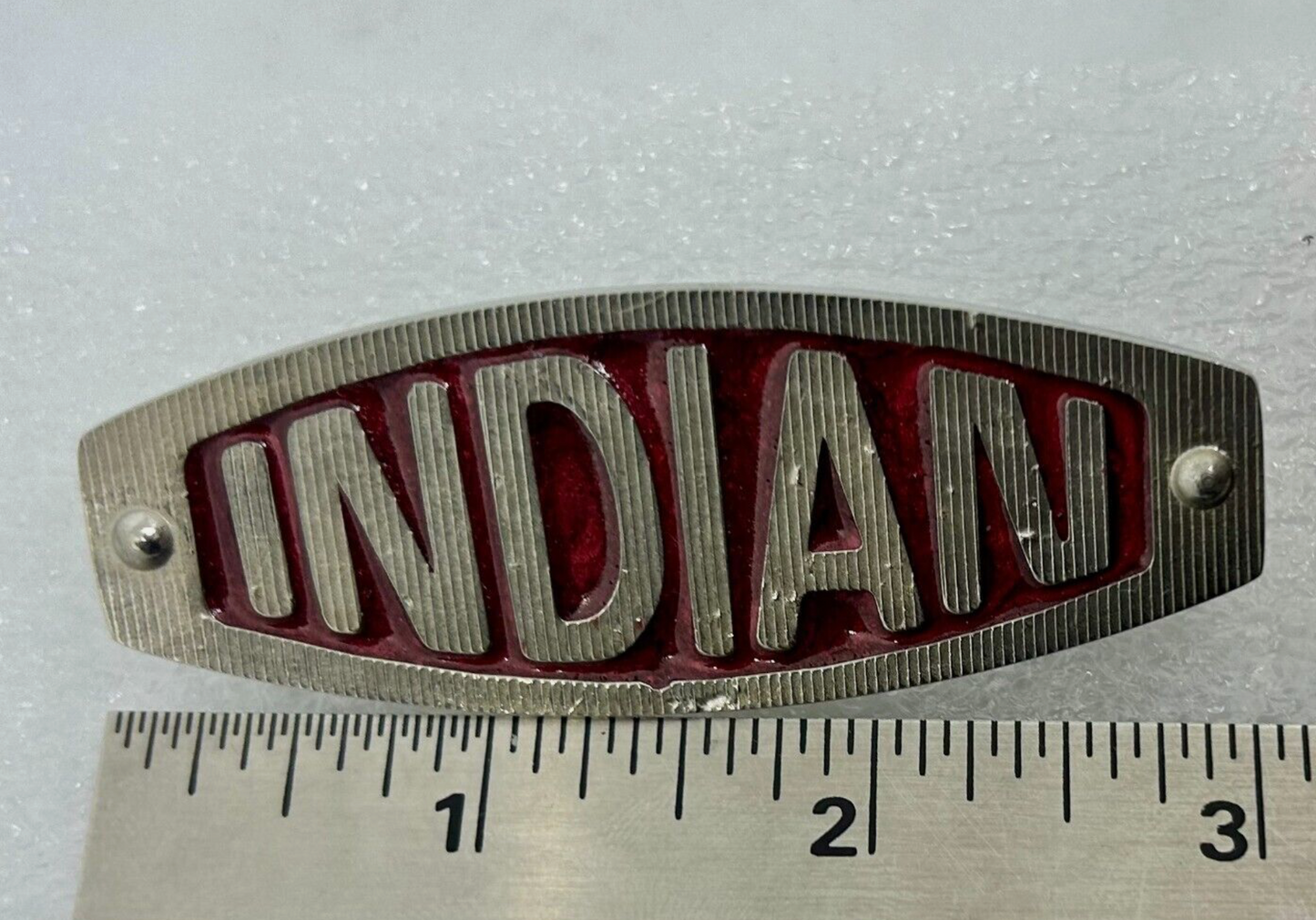 Indian Motorcycle medallion - Indian bag medallion - pewter Indian pin - IMRG - Large badge