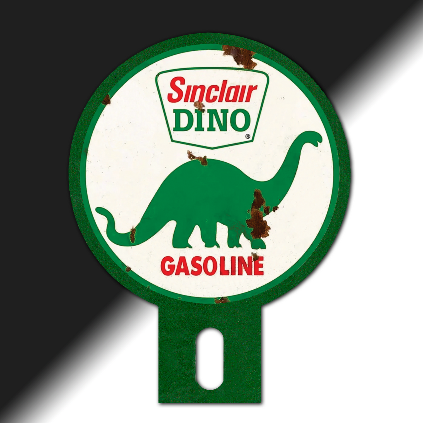 Sinclair Dino Gasoline License Plate Topper - Sinclair Gasoline plate topper - Sinclair Dino Plate Top