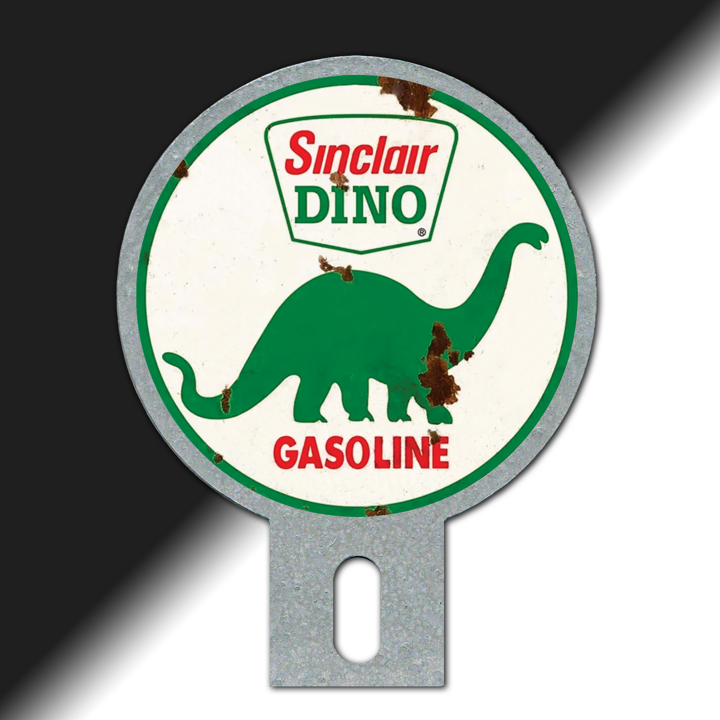 Sinclair Dino Gasoline License Plate Topper - Sinclair Gasoline plate topper - Sinclair Dino Plate Top