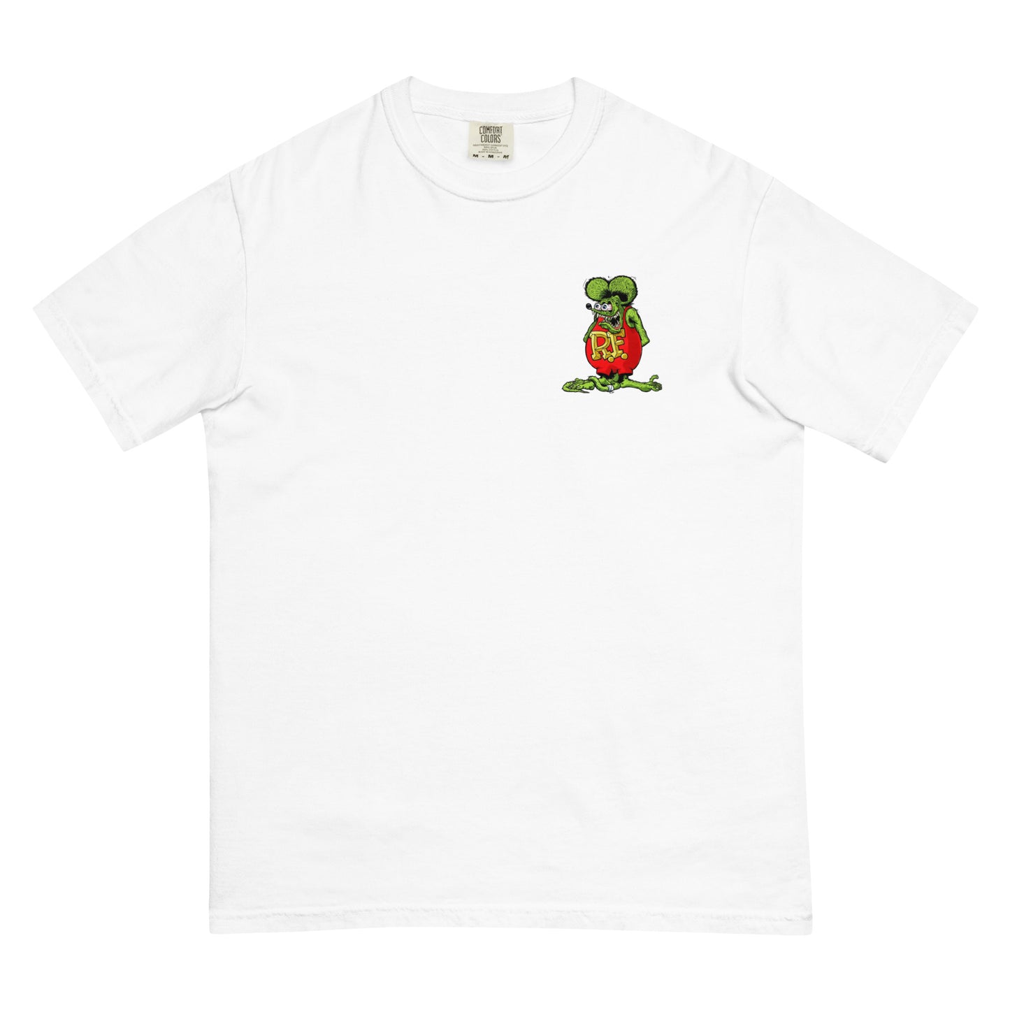 RAT FINK - left chest imprint, nice unisex garment-dyed heavyweight t-shirt -